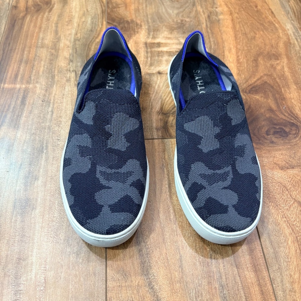 Rothy's The Original Slip-On Flats – Women's Size 9 – Blue & Gray Camo – Comfort - Picture 2 of 9